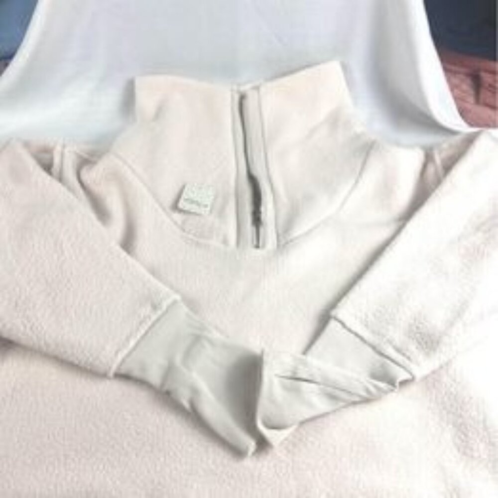 Free People Women’s Fleece Half Zip Pullover Size L NWT